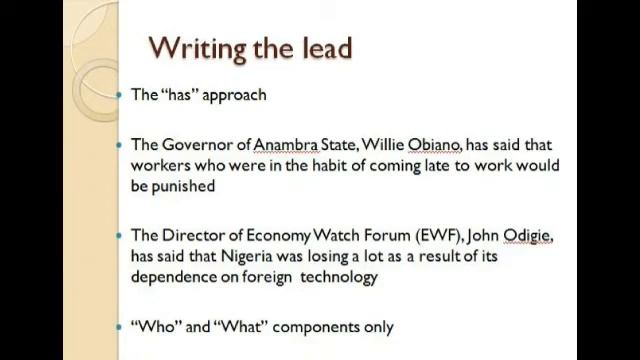 How to write a news story (Part one) смотреть онлайн