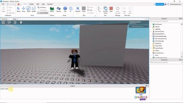 Урок 1.7 Работа скрипта - #Roblox_программирование, уроки для детей смотреть онлайн