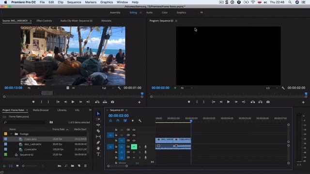 Монтаж Видео с Разной Частотой Кадров | Adobe Premiere Pro CC 2018 смотреть онлайн