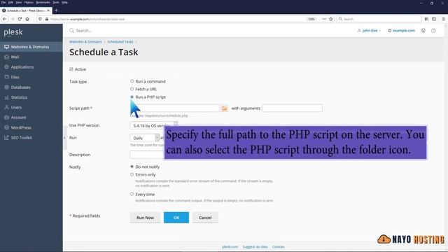 How to create Scheduled Tasks in Plesk Nayo Hosting смотреть онлайн