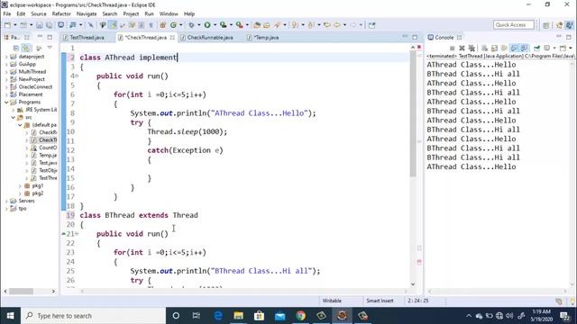 Multithreading in Java -2 Program using Runnable interface смотреть онлайн