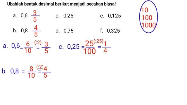 Merubah bentuk desimal menjadi pecahan biasa смотреть онлайн