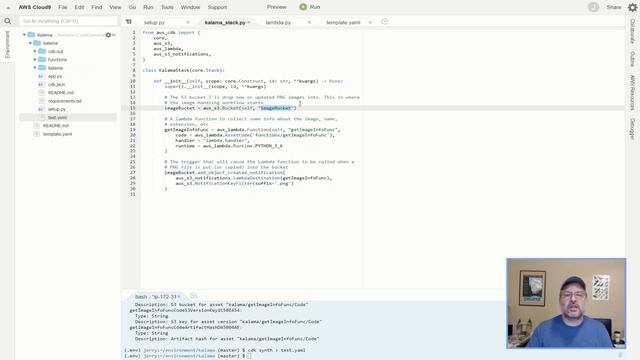 3. Deploy an S3 bucket, a Lambda function, and event trigger with the AWS CDK смотреть онлайн