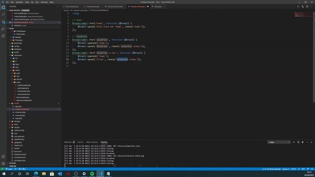 Laravel Breadcrumbs смотреть онлайн