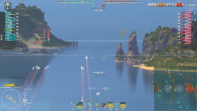 Cruiser Hindenburg: 3,6k BXP game on map Mountain Range - World of Warships смотреть онлайн