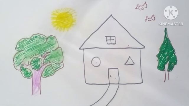 How to draw a beautiful doll house.Princess house смотреть онлайн