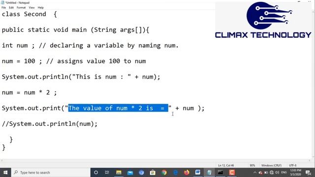 JAVA PROGRAMMING TUTORIAL FOR BEGINNERS IN URDU || HINDI || LEC #04|| Variable Declaration || Codin смотреть онлайн