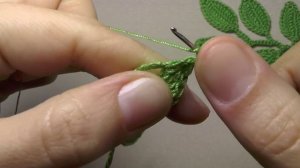 Вязание веточки листиков - урок вязания крючком - Crochet Leaf