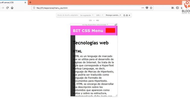 Menu responsive + Off canvas смотреть онлайн
