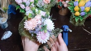 Как украсить букет из мыла, декорируем крафт стаканчик. Мыловарение.