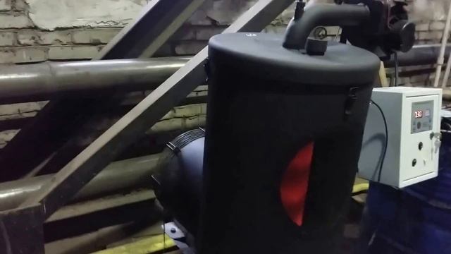 Печь калорифер на отработке в работе смотреть онлайн