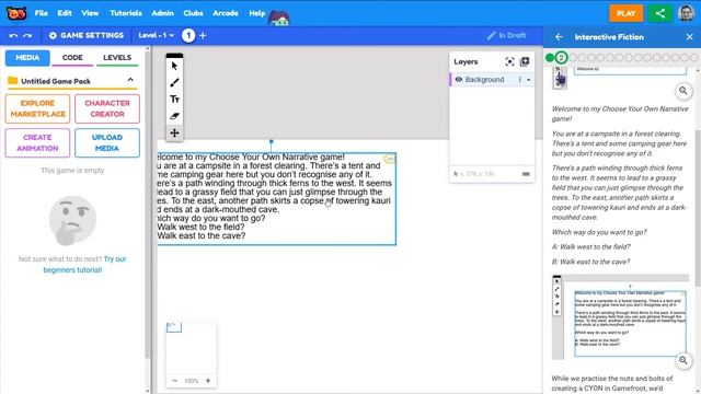 Coding an Interactive Fiction Game with Gamefroot смотреть онлайн