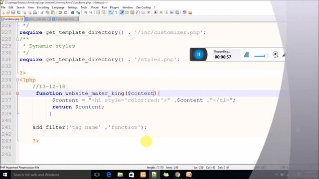 What filter hooks in wordpress | why it is use in wp | What is hooks | Hindi смотреть онлайн