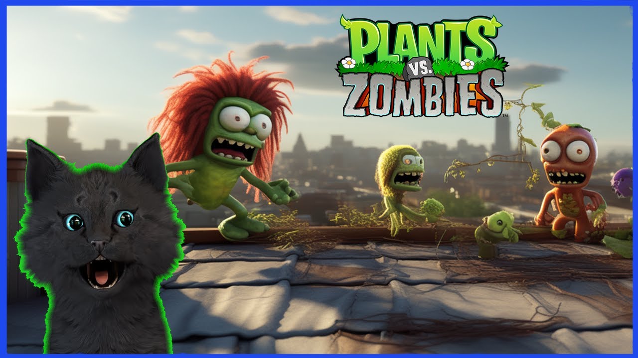 Супер Кот и Растения против зомби #25 ЗОМБИ ЗАБРАЛИСЬ НА КРЫШУ ДОМА 🐱 Plants vs Zombies #699 смотреть онлайн