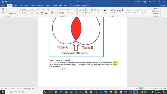 Joins in SQL Server | Classification of Joins in Sql Server | Inner Outer Cross Join in Sql Server смотреть онлайн