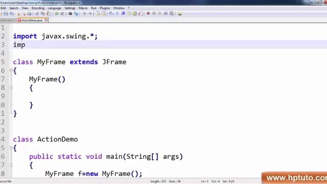 Swing Hindi 024 JButton Event 01 How to write Action Listener for a JButton YouTube смотреть онлайн
