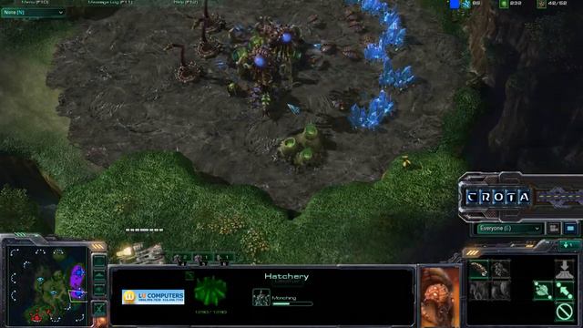 StarCraft 2 - SC186 Crota vs Tang on TvZ on Lost Temple Part 1 смотреть онлайн