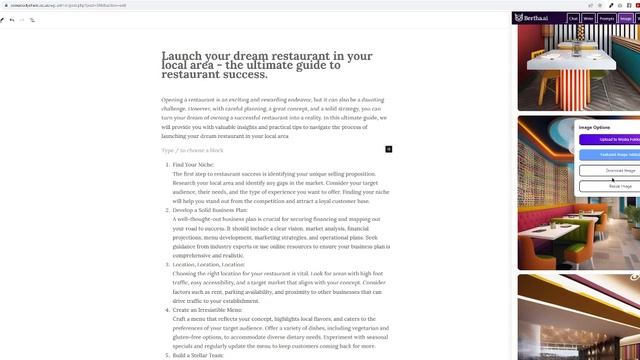 How to build a blog post out using Bertha AI for text and images смотреть онлайн