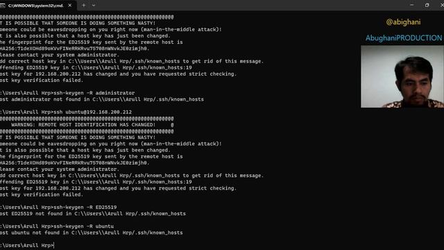 Gagal SSH warning remote host identification has changed @abighani abughaniPRODUCTION смотреть онлайн