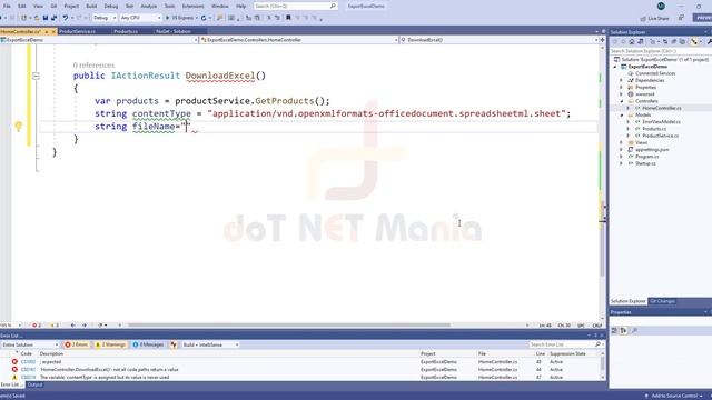 How to Export Excel or CSV File in ASP.NET Core смотреть онлайн