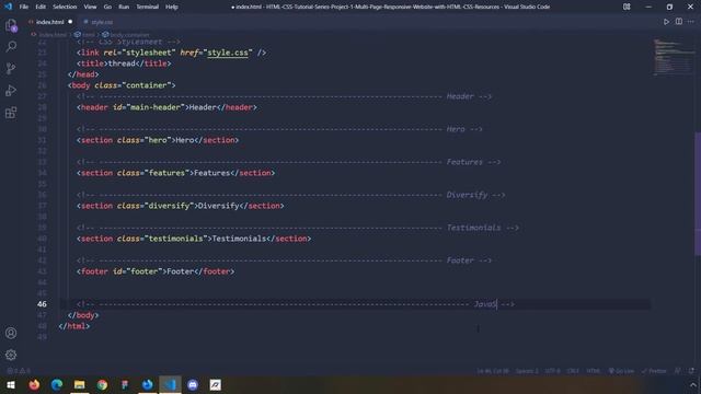 HTML-CSS Tutorial Lesson 95: Creating the Overall Layout #1 (Website #1 part-7) смотреть онлайн