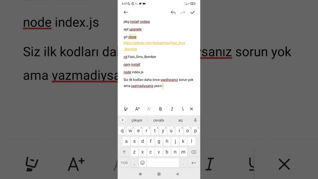 termux üzerinden sms bomber gönderme смотреть онлайн