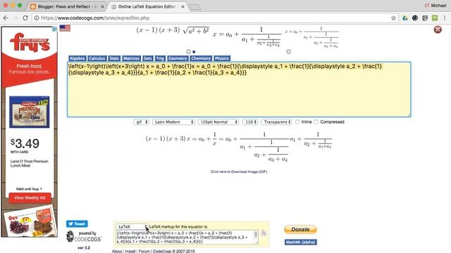 LaTex Math Equations in Blogger смотреть онлайн