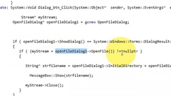 Visual C++ Tutorial 22 -Windows Forms Application: Dialog Boxes in Visual C++