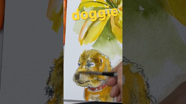 #easy #art #painting #easywatercolorpainting #stepbystep #watercolor #fun #cute #dog смотреть онлайн