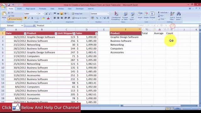 [Free Excel Tutorial] HOW TO CREATE A SUMMARY REPORT FROM AN EXCEL TABLE - Full HD смотреть онлайн