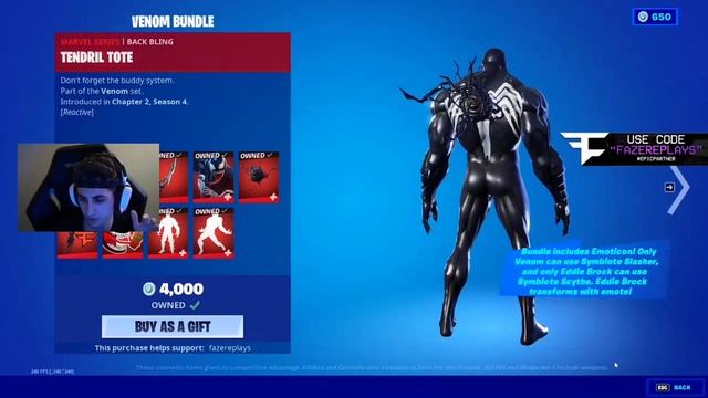 STREAMERS REACT TO *NEW* EDDIE BROCK + VENOM BUNDLE IN THE FORTNITE ITEM SHOP! смотреть онлайн