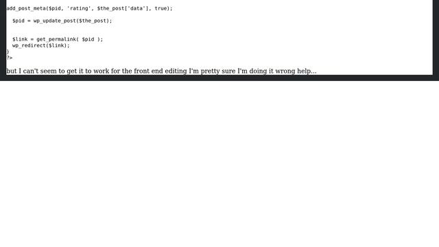 Wordpress: add post meta front end edit смотреть онлайн