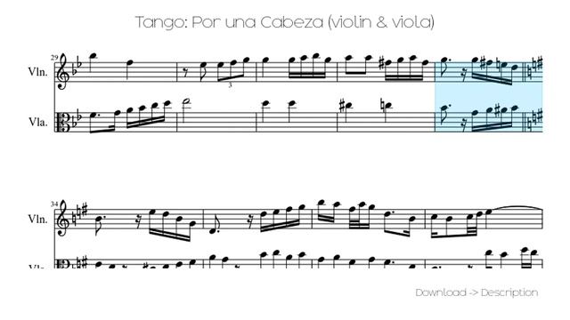 ? Tango: Por Una Cabeza (violin & Viola) ?? смотреть онлайн