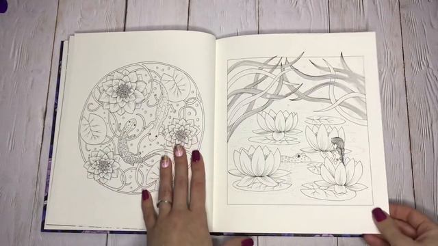 Обзор раскраски Luna Coloring Book by Maria Trolle (Мария Тролле - Луна) - Flip through смотреть онлайн
