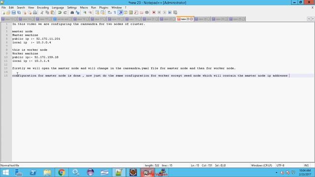 Configure cassandra for multiple nodes in linux. смотреть онлайн