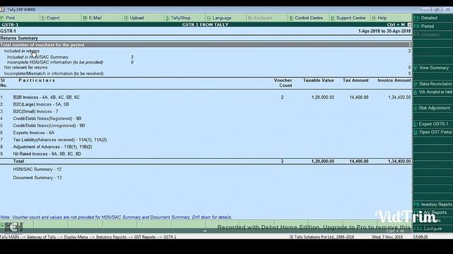 PREPARE GSTR 1 FROM TALLY ERP9, EXPORT TO EXCEL AND UPLOAD TO GST PORTAL смотреть онлайн