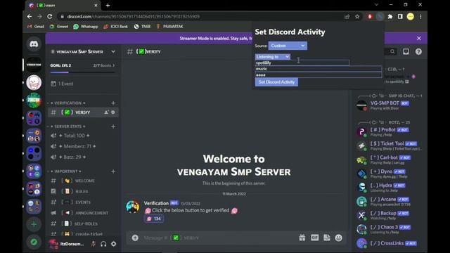 Discord streaming status || Watching YouTube || Listening to YouTube music смотреть онлайн