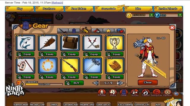 [Ninja Saga] Imba character for sale,ex SNC,JG,JS смотреть онлайн
