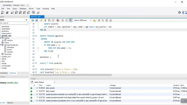 Crear y ejecutar Triggers en MySQL Workbench смотреть онлайн