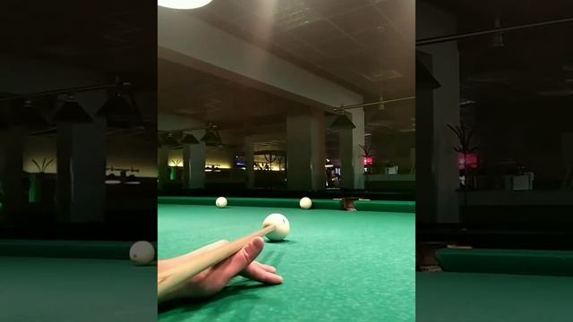 свояк «сухой лист» в среднюю лузу от длинного борта. Русский бильярд смотреть онлайн