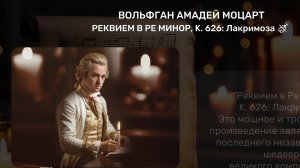 🎼 Моцарт - Реквием в Ре Минор, K. 626: Лакримоза 🎻