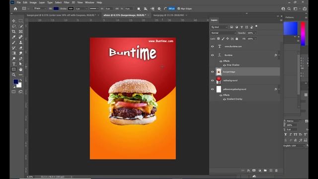 A0 Size Restaurant Outlet Poster ad in Photoshop in Quick time смотреть онлайн