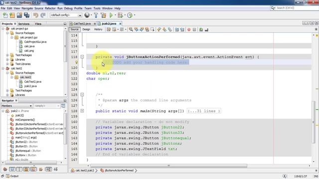 شرح عربى how to build a simple calculator by java swing GUI طريقة تصميم الة حاسبة بسيطة بالجافا смотреть онлайн