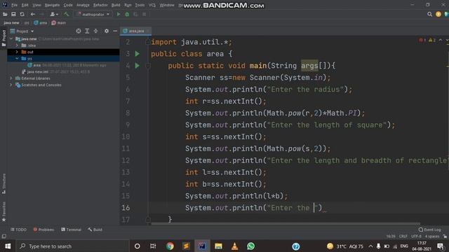 Java Tutorial 9-Printing the area using Math functions смотреть онлайн