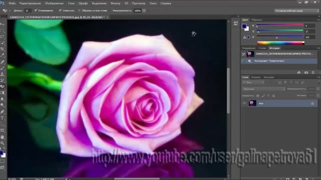 Photoshop! Как удалить фон в Photoshop с помощью Волшебного Ластика! Создание Видео смотреть онлайн