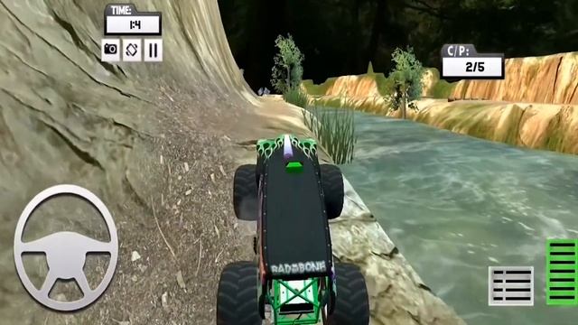 Offroad Monster Truck Stunt - 4x4 Jeep Driving Simulator games - Android GamePlay смотреть онлайн