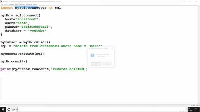 # 6 DELETE records & DROP tables in MySQL using Python. смотреть онлайн