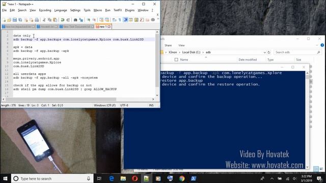 How to use ADB to backup Android app (apk) + data смотреть онлайн