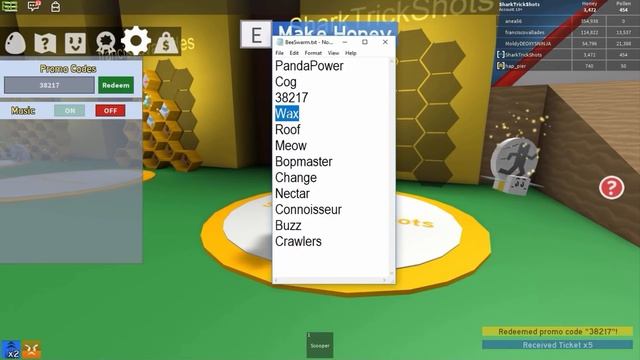 NEW! Bee Swarm Simulator Codes!!! *REDEEM ALL CODES* (Roblox) смотреть онлайн