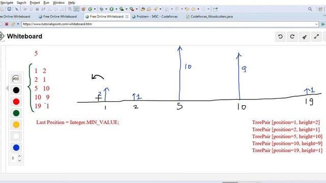 Codeforces - Woodcutters - Arrays & Sorting - Java Solution - Whiteboarding Session With Example смотреть онлайн